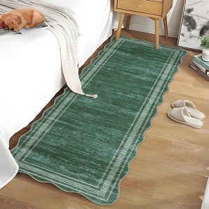 Washable Modern Bordered Non Slip Area Rugs for Living Room Dining Room, Low Pile Geometric Carpet for Home Office - 1 of 4