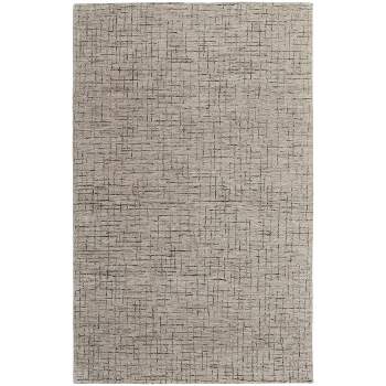 Belfort Transitional Solid Ivory/Gray/Taupe Area Rug