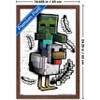 Trends International Minecraft: Metro Art - Chicken Jockey Framed Wall Poster Prints - 3 of 4