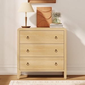 Acekool Rounded Corner Dresser, 3 Drawer Dresser Chest, TV Stands - 1 of 4