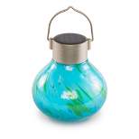 5.5" x 4.5" Solar Glass Outdoor Tea Lantern - Allsop
