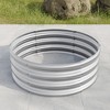 Lyngins Raised Garden Beds Outdoor, Round Galvanized Metal Planter Box & Fire Ring, Open Bottom, Outdoor Planter for Vegetables/Bonfiresv - 4 of 4