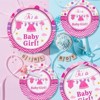 Hachikiko 100 Pack Baby Shower Pink Paper Plates,disposable Dinner Plate 1st happy birthday Party Tableware Set for princess Baby Girl Decorations - 4 of 4