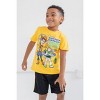 Disney Pixar Toy Story Woody Buzz Lightyear Bo Peep Rex Athletic T-Shirt Mesh Shorts Outfit Set Infant to Little Kid - 4 of 4