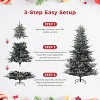Pre-Lit Slim Aspen Fir Artificial Christmas Tree with 200 UL Clear Lights, Realistic Pinecones & Berries, Hinged Branches, Metal Stand - 4 of 4