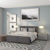 Emma and Oliver Button Tufted Upholstered Platform Bed - 2 of 4