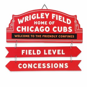 MLB Chicago Cubs Baseball Field Metal Panel - 1 of 4