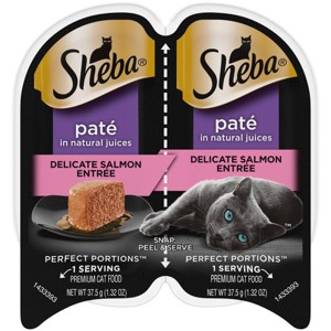 Sheba Perfect Portions Salmon and Seafood Flavored Pate Wet Cat Food - 2.64oz - 1 of 4