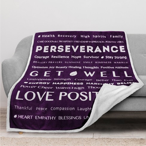 Healing Blanket Get Well Soon Gifts Purple Compassion Blankets