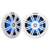 Fusion MS-RA60 Marine Stereo With Wireless Connectivity with 2 Pairs 49KM604WL KM 6.5" 4Ω Blue Lighted LED Marine Coaxial Speakers - Pair - 3 of 4