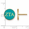 Black Bow Jewelry 14k Yellow Gold Plated Sterling Silver Zeta Tau Alpha Greek Life Stud Earrings - 2 of 3