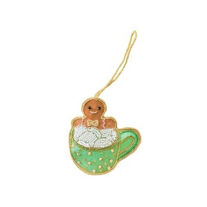 Daydream Society - Beaded Gingerbread Mug Christmas Ornament - Pack of 1 Ornament - 1 of 3
