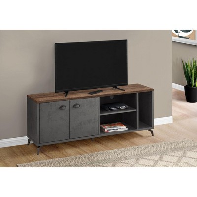NicBex TV Stand for 60 Inch TV with Cup Pulls,TV Entertanment Center with 2 Storage Cabinets and 3 Shelves,TV Console Table for Living Room