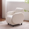Single Sofa, Accent Chair, Upholstered Comfy Reading Armchair with Wood Base for Living Room, Bedroom - 2 of 4
