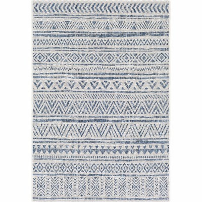 Hauteloom Novato Navy All Over Pattern Performance Rug