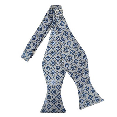 Men's Geometric Printed Design 2.75" x 4.75" Adjustable 16" - 21" Self-Tie Bow Tie