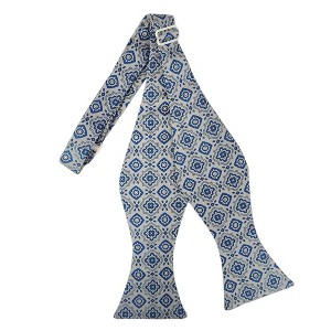 Men's Geometric Printed Design 2.75" x 4.75" Adjustable 16" - 21" Self-Tie Bow Tie - 1 of 4