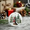 Lomsoe Dogs Ornament Dogs Lovers Christmas Xmas Ornaments Decor Funny Christmas Hanging Ceramic Ornament - 3 of 4