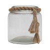 6.5" Enzo Natural Boho Chic Glass Vase for Flameless Candles w/ Decorative Jute Rope Tassels - 2 of 4