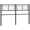 vidaXL Classic Metal Headboard, Robust Powder-Coated Steel Construction, Ideal for Bedroom, Guest Room, Black - 2 of 4