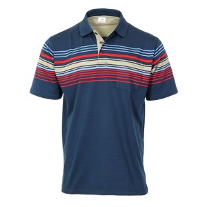 Gioberti Men's Multiple Stripe Polo Shirt - Short Sleeve Yarn Dye - 1 of 2