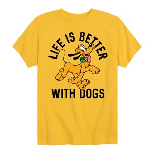 Boys' - Disney - Pluto Life Is Better With Dogs Short Sleeve Graphic T-Shirt - 1 of 4
