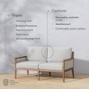 Nathan James Kayden Bohemian Wood Outdoor Patio Loveseat with Removable Cushions Light Brown - 3 of 4