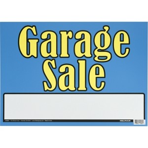 Hillman English Blue Garage Sale Sign 10 in. H X 14 in. W - Case of 6 - 1 of 1
