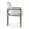 CAVINAS Classic Dining Chairs, Upholstered Arm Chairs with Rubberwood Frame, Kitchen Chairs for Living Room - 4 of 4