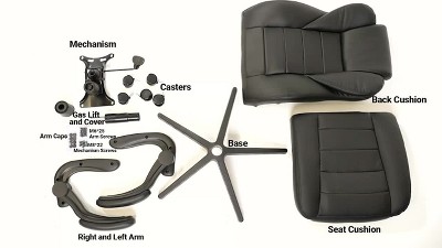 Elegant High Back Black LeatherPlus Executive Swivel Chair