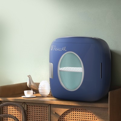 Navy Blue Compact Retro Mini Fridge for RV