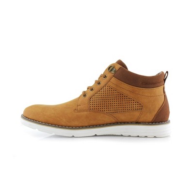 Polar Fox Mens Sanders MPX506058 Mid-Top Perforated Casual Sneaker Boots, in Sand Beige, Size 9.5 — фото 4