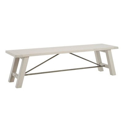 Sonoma Reclaimed Pine 66" Dining Bench with Rustic Metal Accents