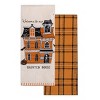2pk Halloween Haunted House Printed and Plaid Dish Kitchen Towel - Bullseye's Playground™ - 3 of 3
