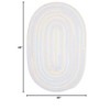 Colonial Mills Ticking Stripe Oval Braided Rug, Starlight 4' round, Round Shape - 2 of 2
