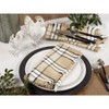 Saro Lifestyle Cotton Napkins With Khaki Plaid Design (Set of 4), 20"x20", Beige - 3 of 4