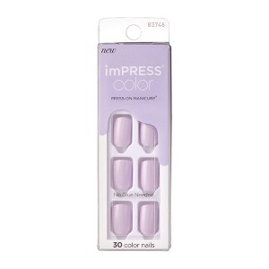 KISS imPRESS Color Press-On Fake Nails - Picture Purplect - 30ct - 1 of 4