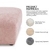 HOMES: Inside + Out Povoa Modern Modular Trapezoidal Ottoman Pink Chenille - 4 of 4