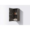KubeBath Bliss 12Inch Wide by 24Inch High Linen Side Cabinet With Two Doors in Gray Oak Finish - 4 of 4