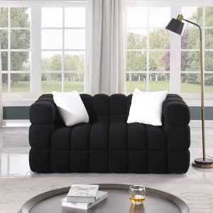 NicBex Couch for Living Room 62.2" Tufted Cloud Couch Sofa Boucle Sofa Couch 2 Seater Comfy Couch Modern Upholstered with 2 Pillows - 1 of 4