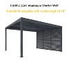 PURPLE LEAF Louvered Pergola Accessory Aluminum Louver Grille for Optimal Privacy, Sunlight Control Side Fixed Shutter Wall, Pergola Not Included - 2 of 4