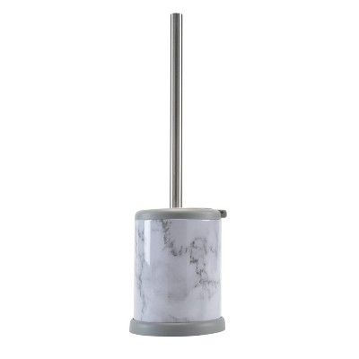 Marble Anti-Mold Toilet Brush with Self-Closing Lid