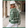 Coolmee Sweaters for Women Casual Crewneck Long Sleeve Floral Print Knit Pullover Sweater Tops - 4 of 4