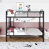 Lusimo Twin Over Twin Metal Bunk Bed with Guard Rails - 3 of 4