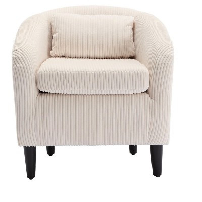 Ridstar Modern Accent Chair & Armchair with Thick Cushions and Pillows For Living Room-Beige