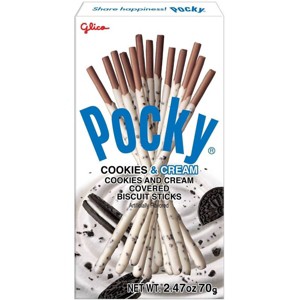 Glico Pocky Cookies & Cream Covered Biscuit Sticks 2.47oz - 1 of 4