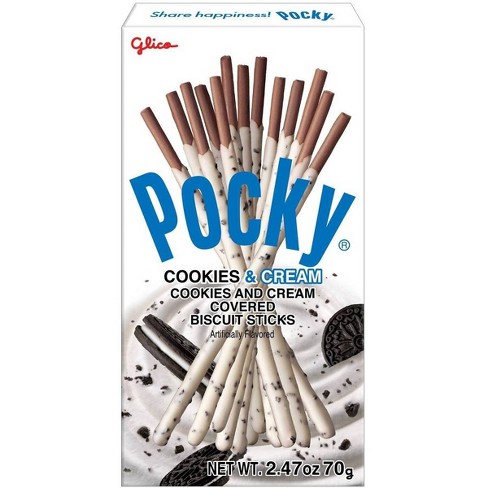 Glico Pocky Cookies & Cream Covered Biscuit Sticks 2.47oz : Target