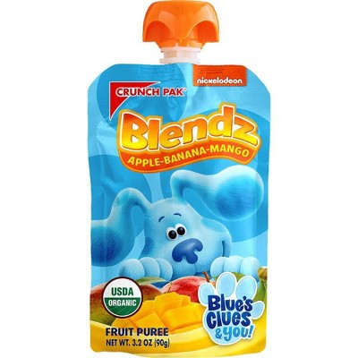 Crunch Pak Blendz Blues Clues Organic Apple Banana Mango Pouch - 3.2oz