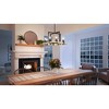 Urban Ambiance Luxury Modern Farmhouse Chandelier,  15''H x 22''W,  Matte Black & White Ash Finish, UFS2002 - 2 of 4