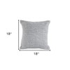 18" Gray And White Cotton Geometric Throw Pillow - 3 of 4